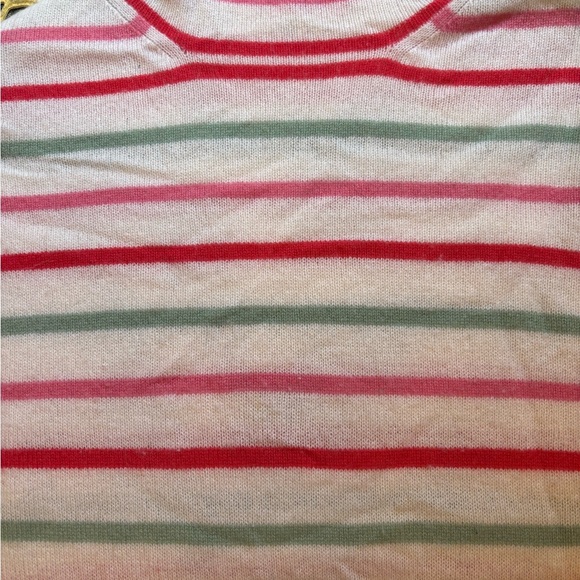 J.Crew Women’s Candy striped cashmere roll collar sweater - Picture 2 of 3